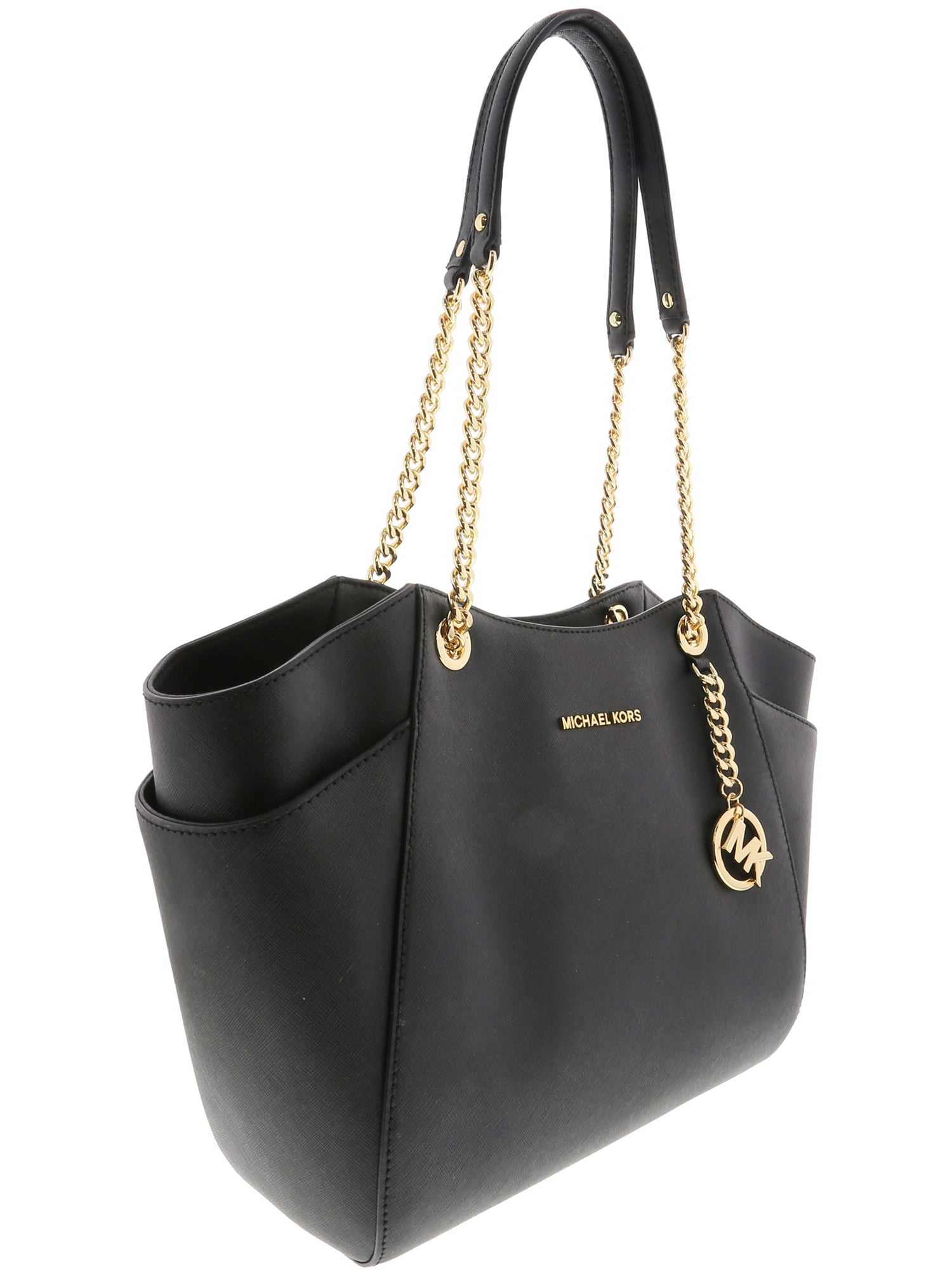 michael kors black with gold chain