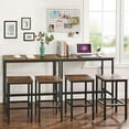 thumbnail image 2 of VASAGLE Bar Table, Narrow Long Bar Table, Kitchen Dining Table, High Pub Table, Sturdy Metal Frame, Industrial Design, 15.7 x 39.4 x 35.4 Inches, Rustic Brown and Ink Black, 2 of 5