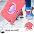 thumbnail image 2 of for iPad Air 11 Inch 2024 Case, Military Grade Silicone Shockproof Heavy Duty Protective Cover for  iPad Air 11 Inch 2024 with Handle Strap & Pencil Holder Rotating Stand - Redpurple, 2 of 13