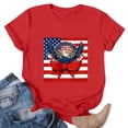 thumbnail image 2 of Vetsdori Women's Short Sleeve T Shirts American Flag Graphic Pullover USA Years Anniversary Independence Day Casual Summer,July 4th Crew Neck Shirts for Women Fashion, 2 of 5