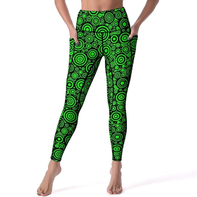 Pantalons de Yoga Rayés Rouges et Blancs Leggings Imprimés Rayés Sexy Taille Haute Rétro Collants de Sport Séchage Rapide pour Gym