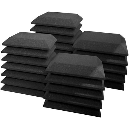 UPC: 0784887177573 | Ultimate Acoustics Acoustic Foam Absorption Panels – 12 x12 x2  Bevel 24-Pack