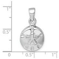 thumbnail image 2 of 14.2mm 925 Sterling Silver Rhodium Plated Polished Sand Dollar Ash Holder Pendant Necklace Pendant for Women, 2 of 2
