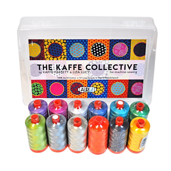 The Kaffe Collective Aurifil Thread by Kaffe Fassett & Liza Lucy 50wt 12 Large Spools