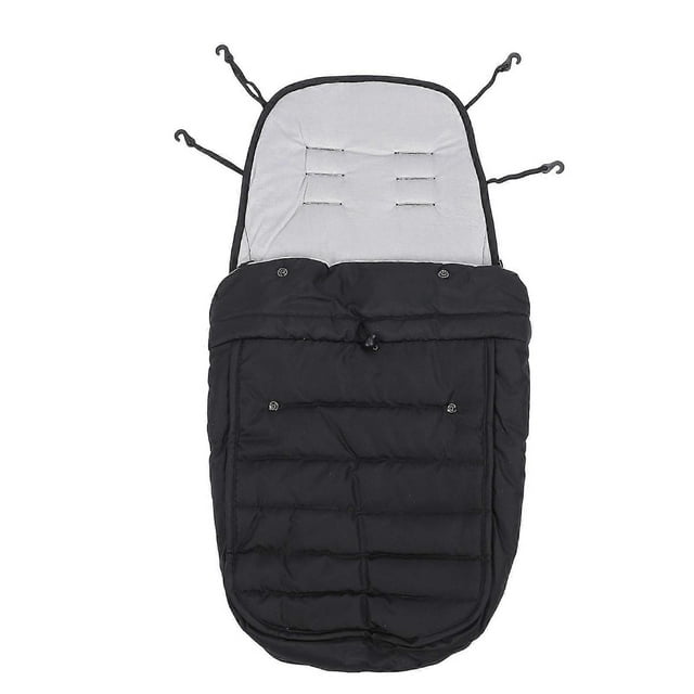 Baby Stroller Footmuff Windproof Toddler Footmuff Thickened Stroller Foot Cover with Tightening Lock for Cold Weather Black