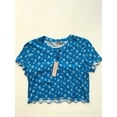 thumbnail image 1 of BCBGeneration Frisottis Floral Crop Top Bleu ( L ), 1 of 1