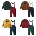 GEZHEN Toddler Boys Christmas Suit Long Sleeve T Shirt Tops Pants Child
