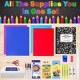 thumbnail image 2 of VEEBOST 32-Piece Complete Stationery Supplies Kit with Notebooks, Pencils, Crayons, and More, 180 Pack, 2 of 6