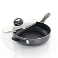 thumbnail image 3 of Oster 75663.02 10.25 in. Claiborne Aluminum Covered Saute Pan with Helper, Charcoal Grey, 3 of 10