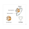 thumbnail image 2 of Jewelrypalace Honey Bee 3.3ct Heart Shape Orange Morganite Color Cubic Zirconia Ring for Women, 14K White Gold Plated 925 Sterling Silver Promise Rings for Her, CZ Gemstone Jewelry Sets P, 2 of 6