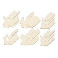 thumbnail image 1 of 60 piezas de recortes de madera de conejo de Pascua, recortes de madera de conejo, rebanadas con forma de conejo para pintar, piezas de para, 1 of 9