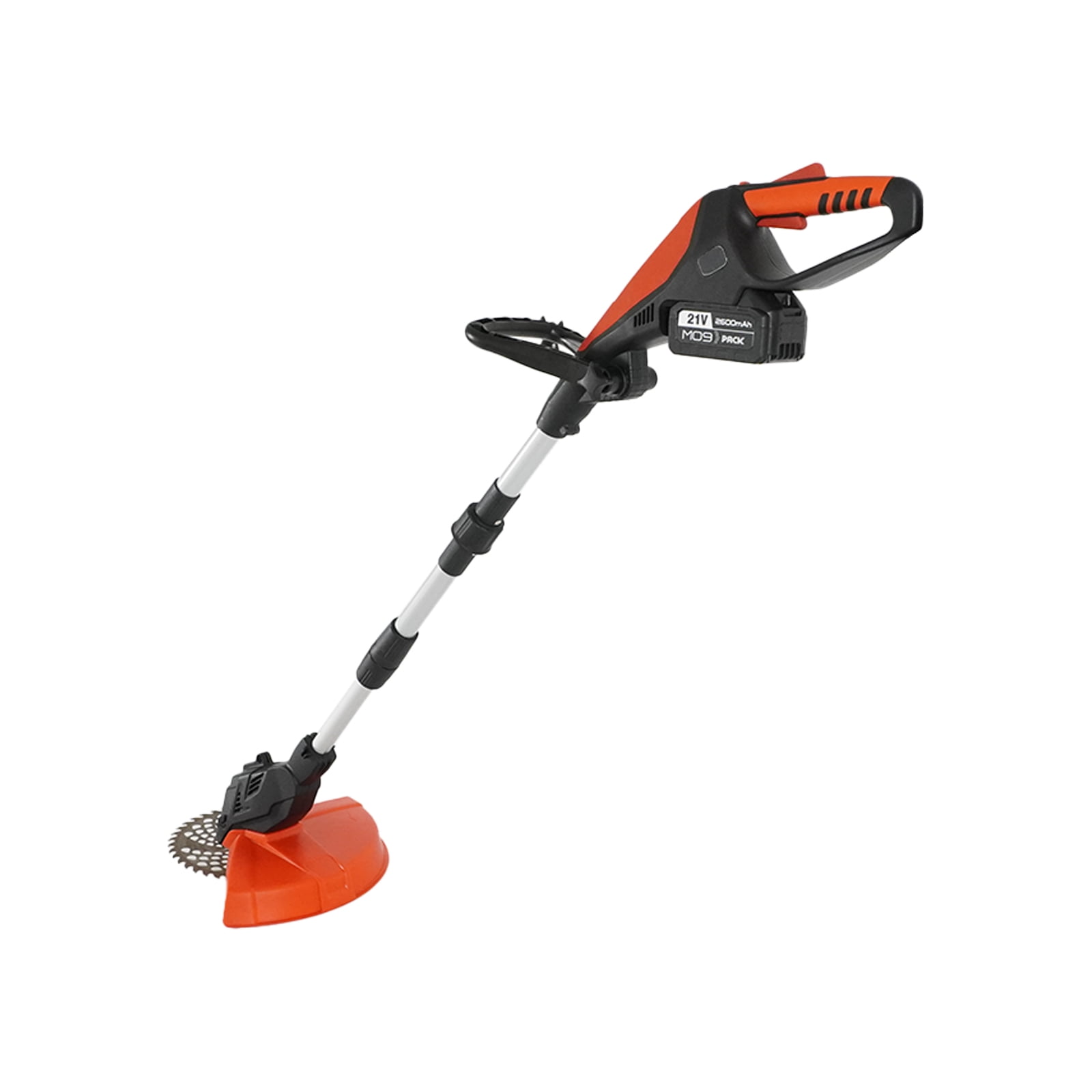SUSUZI 21V Cordless Weed Wacker, 10in 3-in-1 Grass Trimmer with Adjustable Length & 3 Blades for Lawn & Garden, Red Black