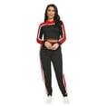 thumbnail image 2 of MintLimit Women's 2 Pieces Sweatsuits Set Stripe Patchwork Long Sleeve Pullover Long Pants Tracksuits Sets, 2 of 5