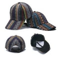 thumbnail image 6 of ROZYARD Vintage Baseball Cap Boho Striped Peaked Cap Ethnic Style for Sun Hat for Campin, 6 of 17