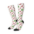 thumbnail image 2 of Daiia Sports Socks Hand Drawn Watermelon Printed Novelty Crew Socks for Men Women Knee High Socks Cotton Socks Soft & Breathable Support Unisex Socks, 2 of 9
