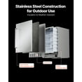 thumbnail image 4 of VEVOR 24-Inch Indoor/Outdoor Beverage Refrigerator,150 QT Freestanding or Undercounter Beverage Fridge,180 Cans Built-in Beer Fridge with Stainless Steel Body for Residential Home Bar Commercial Use, 4 of 9