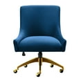 thumbnail image 2 of TOV Furniture Beatrix Navy Velvet Swivel Office Chair with Gold Base, 2 of 8