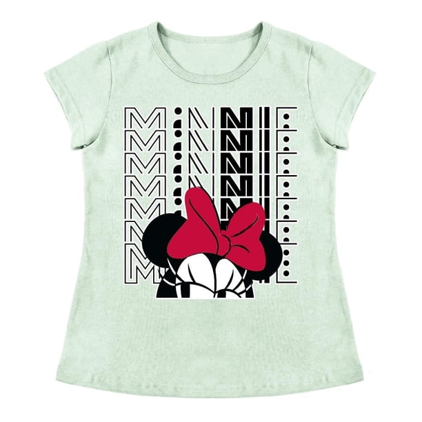 Playera Para Niña Disney Minnie Mouse Cuello Redondo Manga Corta Talla 8 Verde