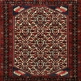 thumbnail image 1 of Ahgly Company Indoor Square Traditional Brown Persian Area Rugs, 4' Square, 1 of 6