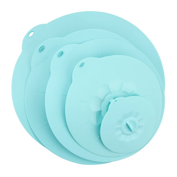 Paquete de 5 Tapas de Silicona para Cubierta de Microondas Resistente al Calor de fácil almacenamiento Azul Sunnimix Tapas de silicona para microondas