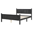thumbnail image 6 of MODERNLUXE Queen Size Platform Bed with Headboard & Footboard,Solid Wood Bed Frame with Under Bed Storage for Adults Guests, Easy Assembly,Black, 6 of 7