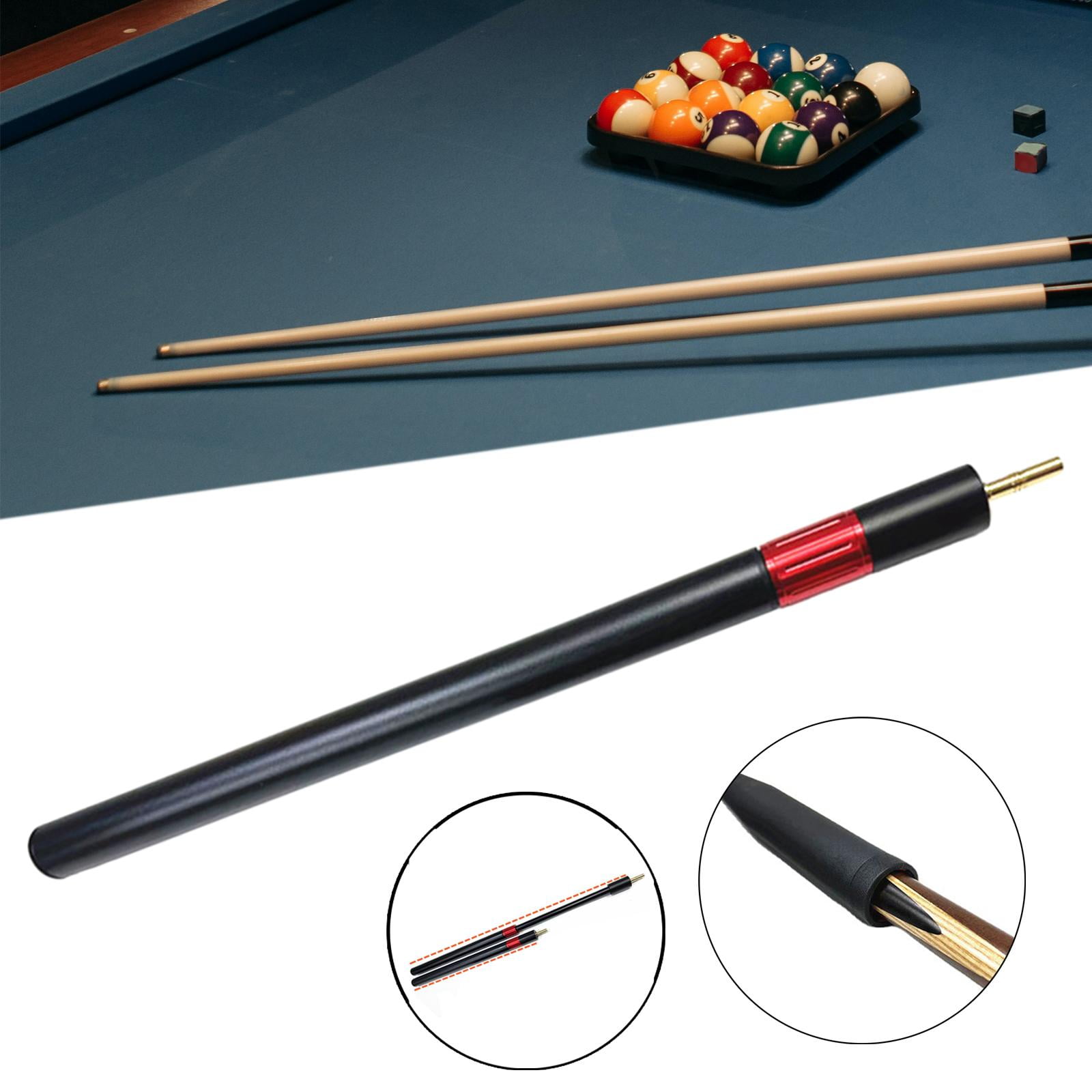 Billiards Cue Extension Compact Aluminum Alloy Telescopic Pool Cue Extender 18inch