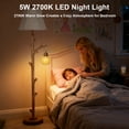 thumbnail image 6 of 62" Rustic Farmhouse Tree Trunk Floor Lamp with woven night light,4-Way Rotary Switch for Living Room Bedroom Study,2 Bulbs Included, 6 of 7