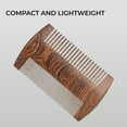 thumbnail image 7 of H&S Wooden Beard Grooming & Mustache Comb for Men - Tangle Free Wood Comb for Beard Straightener - Sandal Scented Travel Beard Growth Comb Tool for Hair Care, 7 of 7