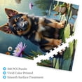 thumbnail image 3 of 500 Piece German Shepherd Puppy & Frog Jigsaw Puzzle For Adults Artistic Animal Puzzles Challenging & Relaxing Brain Teaser Unique Artwork Home Decor Fun Gift Idea, 3 of 7