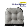 thumbnail image 4 of Sweet Home Collection 2 Piece Velvet Ribbed Non Slip Rocking Chair Cushion Set Black, 4 of 5