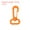 Orange, variant on Plastic Swivel Snap Hook Rotary Lobster Clasp Buckle for Backpack Luggage Webbing Strap, Glass Green, 3 Pack