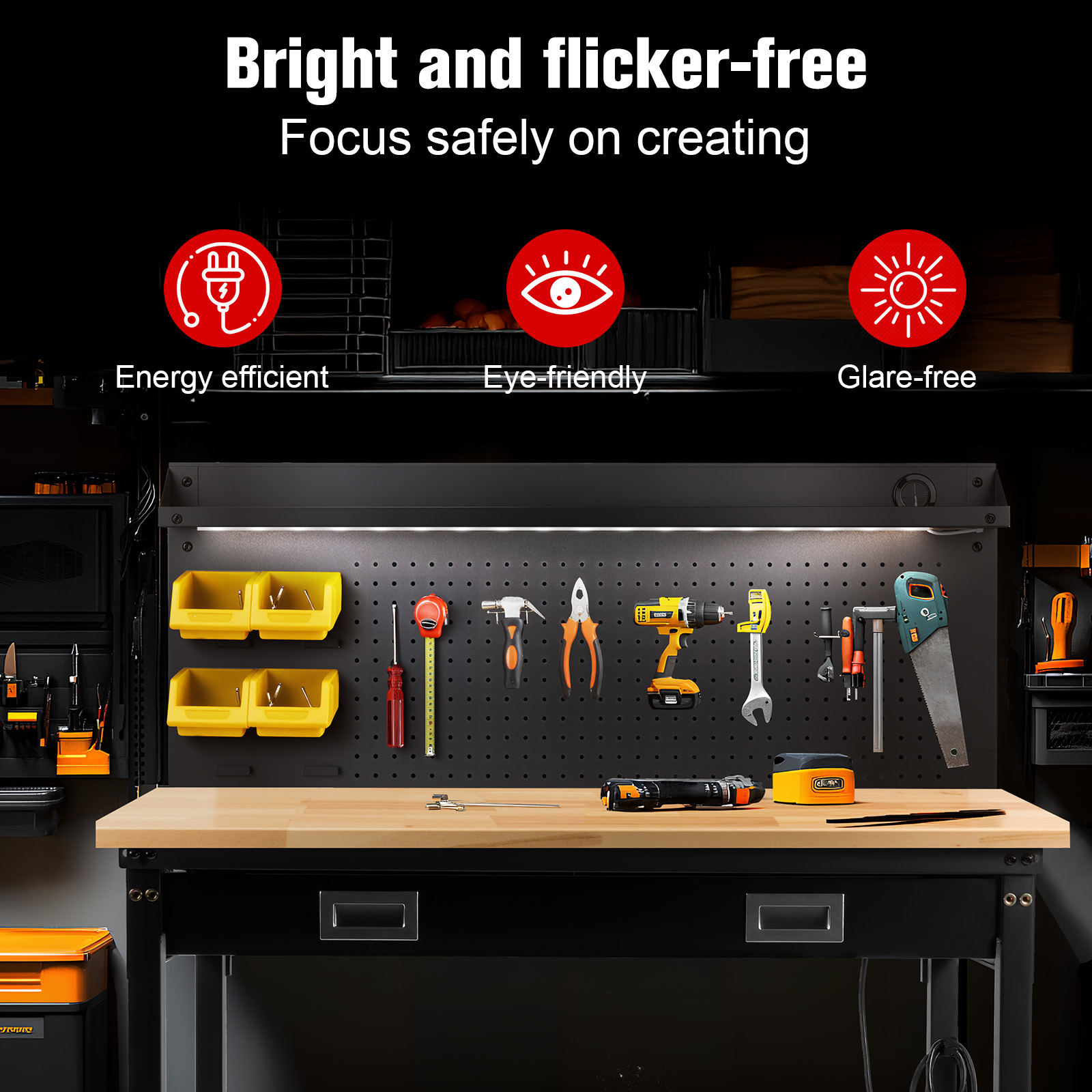 Muwood Workbench 48 x 24 inches with LED and Power Outlets photo 7
