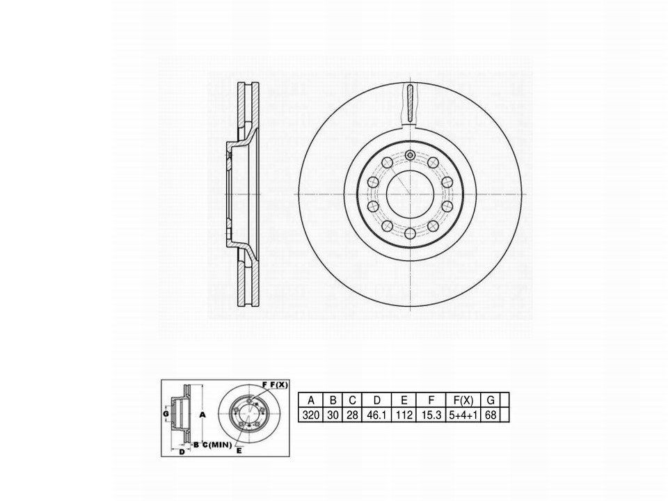 UltraHC Coated High Carbon Brake Rotor, Front UR002542, Audi A4 Quattro 2009-2005