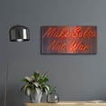 thumbnail image 4 of Luxe Metal Art 'Make Salsa Not War In Neon Rd' by Luxe Portfolio, Metal Wall Art, 24"x12", 4 of 10