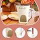thumbnail image 5 of Taza de fondue de chocolate Calentador de fondue de cerámica Taza para derretir mantequilla con tenedor de cerámica Blanco, 5 of 6