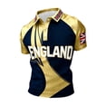 thumbnail image 3 of 2026 Soccer Cup Jersey for Men, Polo Collar Short Sleeve England St George Cross Flag Graphic Top - Breathable Fan Shirt for Match Day & Casual Wear Black L, 3 of 4