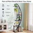 thumbnail image 5 of TribeSigns 63" x 20" x 12" 5-Tier Black Wood Plant Stand (2 Pack), 5 of 6