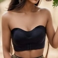 thumbnail image 3 of TYGHBN Women Lingerie Strapless Front Buckle Lift Bra Wire Push Up Bandeau Bra Bra Strapless Book Strapless Forms Good Bras for Big Busted Women Button Covers Bra Pads Bra Clips Hooks Bra Holder, 3 of 8