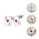 thumbnail image 2 of 1 par de exquisitos accesorios de diseño de póquer para pendientes de oreja de niña, 2 of 5
