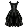 thumbnail image 2 of Elainilye Fashion Women's Formal Dresses Gothic Maid Neck Sleeveless Casual Vintage Dress Party Dress Prom Dress,Black, 2 of 6