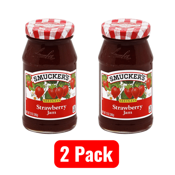( 2 Pack )Smucker's Seedless Strawberry Jam, 12 Ounces