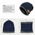 thumbnail image 3 of GZWYHT Beanies,Beanie Hats Hat Scarf Gloves Set Winter Knitted Hat Neck Warmers Driving Gloves Unisex Winter Hats,Hats for Women Navy, 3 of 7