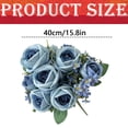thumbnail image 2 of Artificial Rose Bush, Artificial Rose Flower Pick, Fake Roses Artificial Flowers with Long Stems Realistic Faux Silk Rose Bouquets for Wedding Floral Arrangements Party Valentines Day, 2 of 5