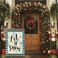 thumbnail image 3 of Winter Small Striped Garden Flag Double Sided Burlap 12 x 18 Inch, Best Choice Let It Snow Christmas Holiday Rustic Yard Outdoor Garden Flags (AD23), 3 of 6