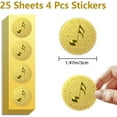 thumbnail image 2 of Gold Foil Stickers Seals Official Embossed Musical Note 2 Inch 100Pcs Self Adhesive Gold Around Embossing Stickers for Concert VIP Invitation Music Ticket Envelope Seals Certificate, 2 of 9