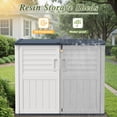 thumbnail image 3 of Devoko  Outdoor Storage Shed Resin, 35 Cu.Ft Large Capacity Waterproof Plastic Storage Cabinet with Lockable for Garden and Patio, 3 of 7
