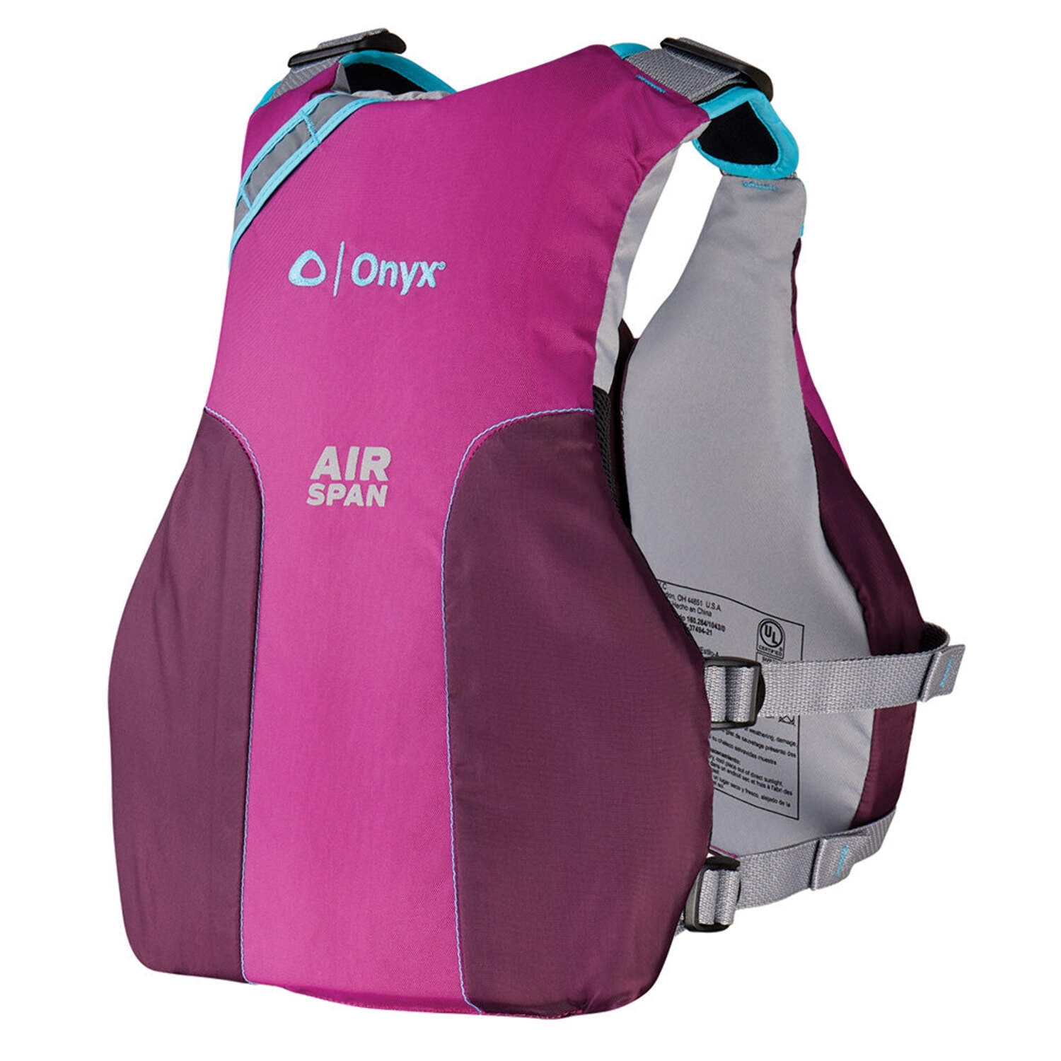 Onyx Outdoor 60006023 Air Span Breeze Paddling Kayak Vest, Purple