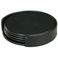 thumbnail image 2 of Dacasso Limited A1018 Classic Black Leatherette 4 Coaster Set With Holder, 2 of 2