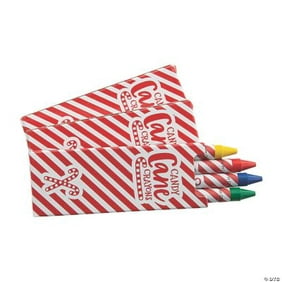 Fun Express Candy Striped Holiday Crayons (24 Pack)