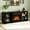 Black, variant on UBesGoo Gray Oak Fireplace Entertainment Center 3 Tier with 18 Inch Smart Control Electric Mantel, Adjustable Shelves Easy Installation Durable Water Resistant Antique Style Multi-Usage